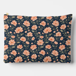 Mooie perzikbloesems op marineblauw etui