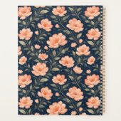 Mooie perzikbloesems op marineblauw planner (Achterkant)