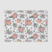 Mooie Perziken & Perzikbloesem Bloemmotief Tissuepapier (Voorkant)