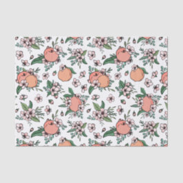 Mooie Perziken & Perzikbloesem Bloemmotief Tissuepapier