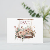 Mooie Perzikentuin RSVP Kaart (Staand voorkant)