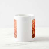 Mooie perzikkleurige Dahlia Flower Petals Koffiemok (Center)