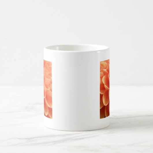 Mooie perzikkleurige Dahlia Flower Petals Koffiemok (Center)