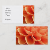 Mooie perzikkleurige Dahlia Flower Petals Visitekaartje (Voorkant / Achterkant)