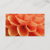 Mooie perzikkleurige Dahlia Flower Petals Visitekaartje (Achterkant)