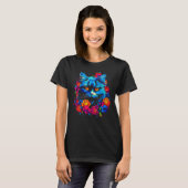 Mooie Perzische Kat Bloem T-shirt (Voorkant volledig)