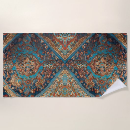 Mooie Perzische Oude Patroon Trendy Collectie Strandlaken (Voorkant)