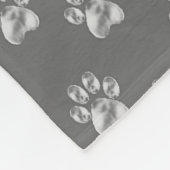 Mooie Pet Paws op grijs Fleece Deken (Hoek)