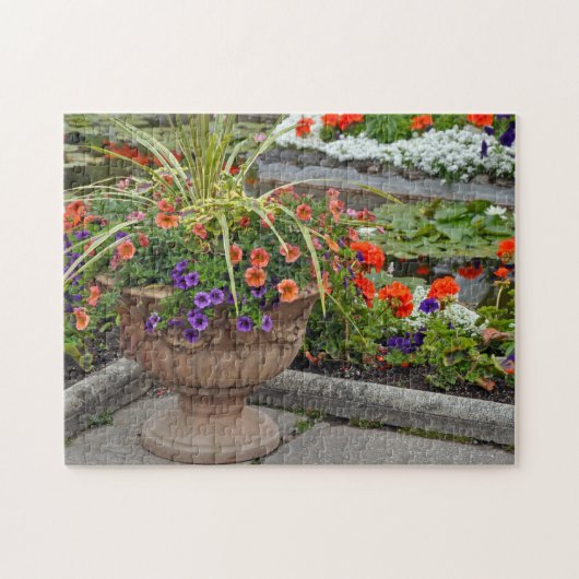 Mooie petunia planter legpuzzel (Horizontaal)