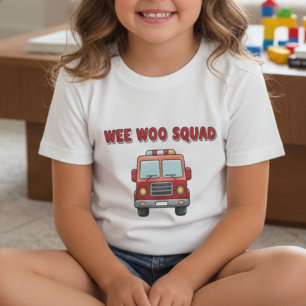 Mooie Peuter Wee Woo Squad Brandweerwagen Kids T-shirt