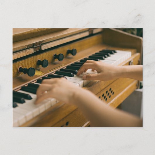 Mooie piano briefkaart (Voorkant)