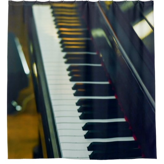 Mooie piano douchegordijn (Voorkant)