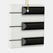 Mooie Piano Keys Detail Muzikaal Keramisch Ornament (Rechts)