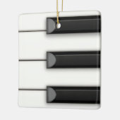 Mooie Piano Keys Detail Muzikaal Keramisch Ornament (Links)