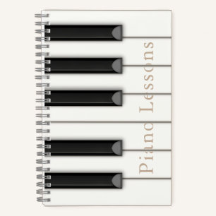 Mooie Piano Keys gepersonaliseerd 5.5x8.5 Notitieboek