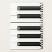Mooie Piano Keys gepersonaliseerd 5.5x8.5 Planner (Achterkant)