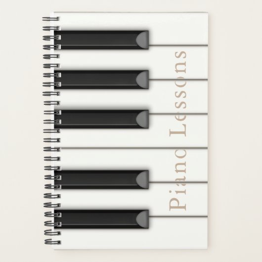 Mooie Piano Keys gepersonaliseerd 5.5x8.5 Planner (Voorkant)