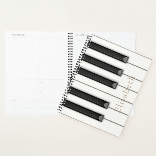 Mooie Piano Keys Gepersonaliseerd 8.5x11 Planner (Display)
