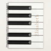 Mooie Piano Keys Gepersonaliseerd 8.5x11 Planner (Voorkant)
