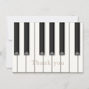 Mooie Piano Keys Gepersonaliseerde Grote Muziek Notitiekaartje