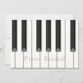 Mooie Piano Keys Grote Aangepaste Muziek Overwegin Kaart (Voorkant)