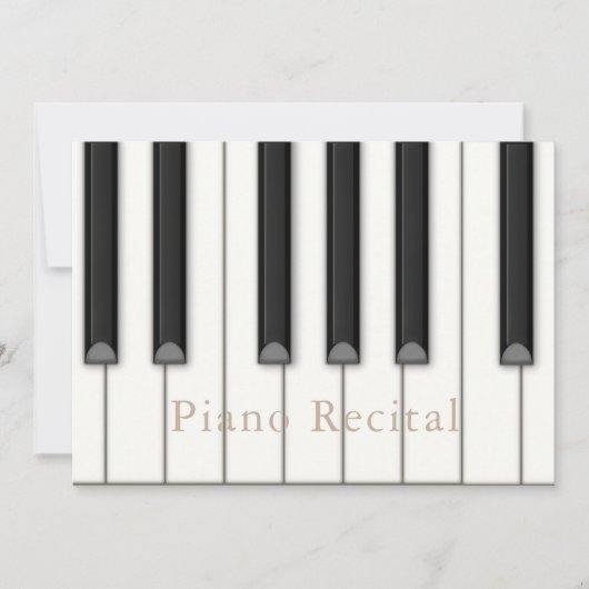Mooie Piano Keys Grote Aangepaste Muziek Overwegin Kaart (Voorkant)