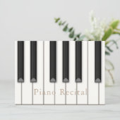Mooie Piano Keys Grote Aangepaste Muziek Overwegin Kaart (Staand voorkant)
