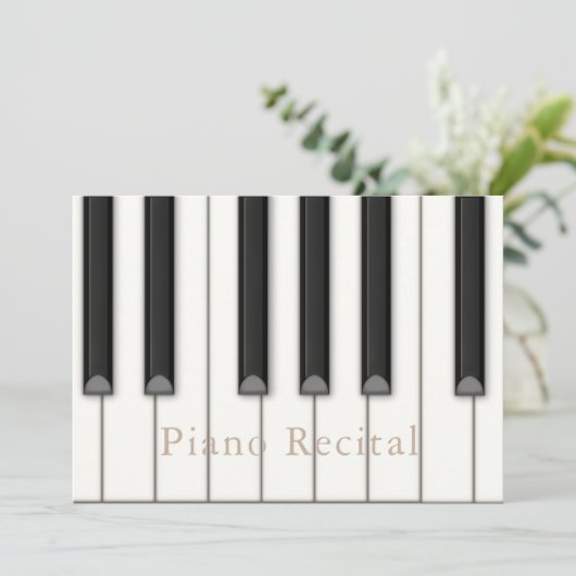 Mooie Piano Keys Grote Aangepaste Muziek Overwegin Kaart (Staand voorkant)