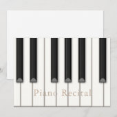 Mooie Piano Keys Grote Aangepaste Muziek Overwegin Kaart (Voorkant / Achterkant)