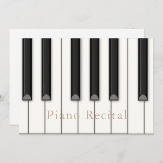 Mooie Piano Keys Grote Aangepaste Muziek Overwegin Kaart (Voorkant / Achterkant)