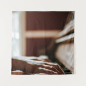Mooie Piano Kunstwerk Wandkleed (Voorkant)