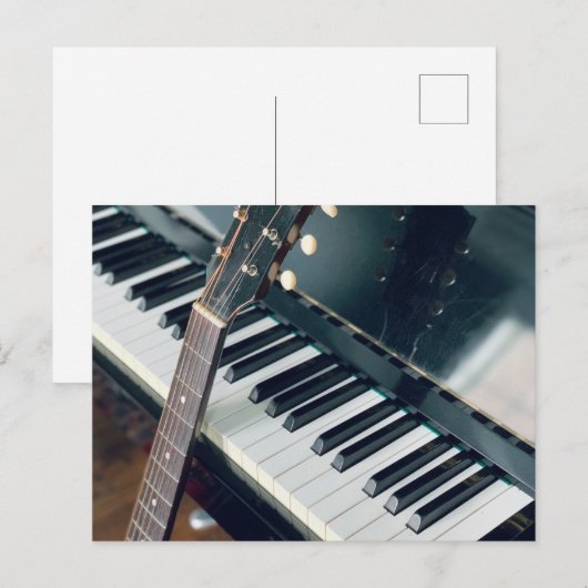 Mooie Piano Ontwerp Briefkaart (Voorkant / Achterkant)