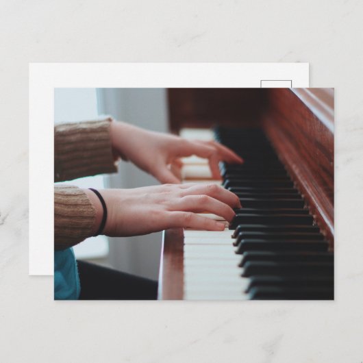 Mooie Piano Ontwerp Briefkaart (Voorkant / Achterkant)