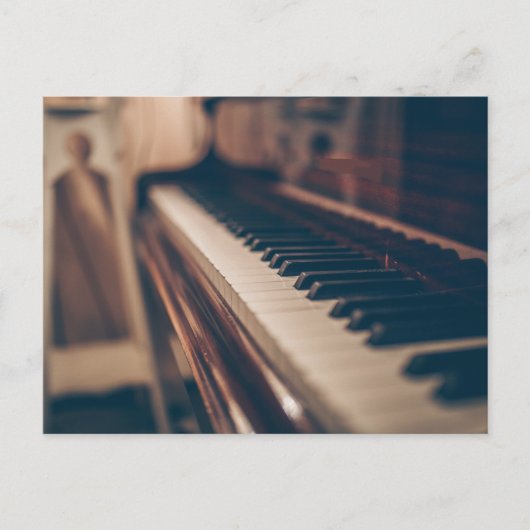 Mooie piano-ontwerp briefkaart (Voorkant)