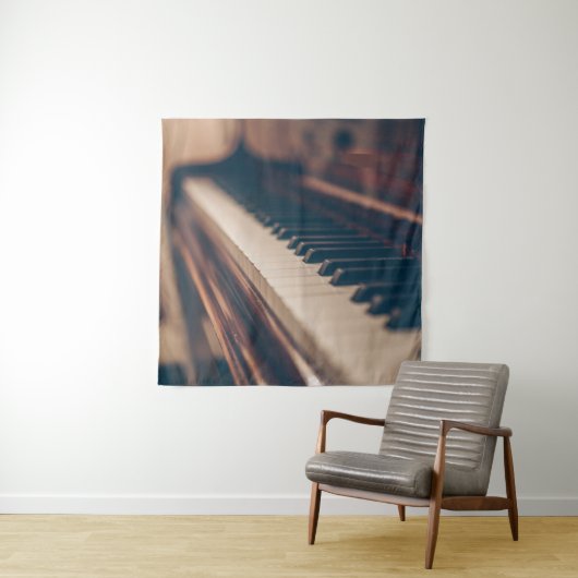 Mooie piano-ontwerp wandkleed (In situ)