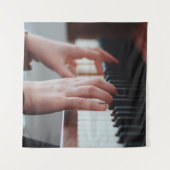 Mooie Piano Ontwerp Wandkleed (Voorkant)