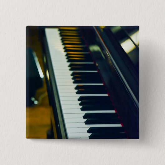 Mooie piano vierkante button 5,1 cm (Voorkant)