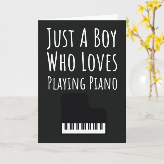 Mooie pianokaartjes voor baby jongens pianist kind kaart (Gele Bloem)
