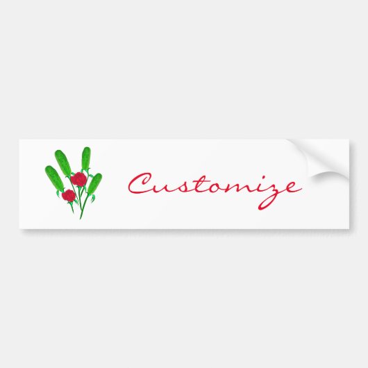 Mooie Pickle Bouquet met RosesThunder_Cove Bumpersticker (Voorkant)