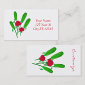Mooie Pickle Bouquet met RosesThunder_Cove Visitekaartje (Voorkant / Achterkant)