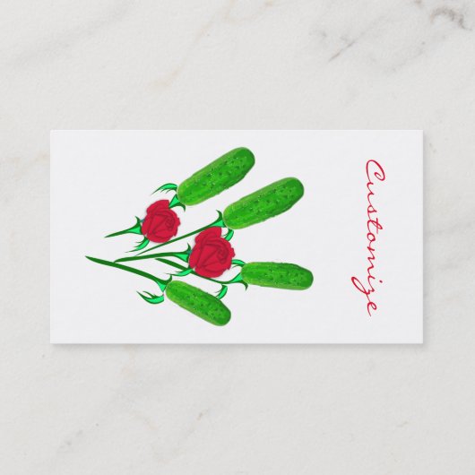 Mooie Pickle Bouquet met RosesThunder_Cove Visitekaartje (Achterkant)