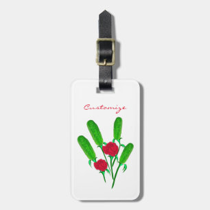 Mooie Pickle Bouquet met Rozen Thunder_Cove Bagagelabel