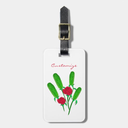 Mooie Pickle Bouquet met Rozen Thunder_Cove Bagagelabel (Voorkant verticaal)