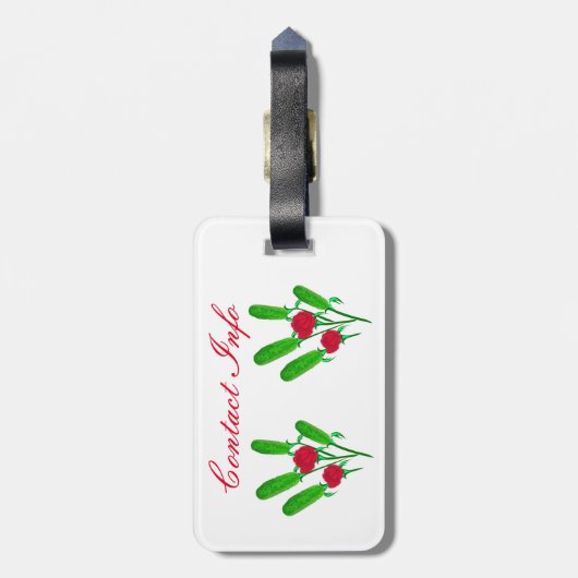 Mooie Pickle Bouquet met Rozen Thunder_Cove Bagagelabel (Achterkant verticaal)