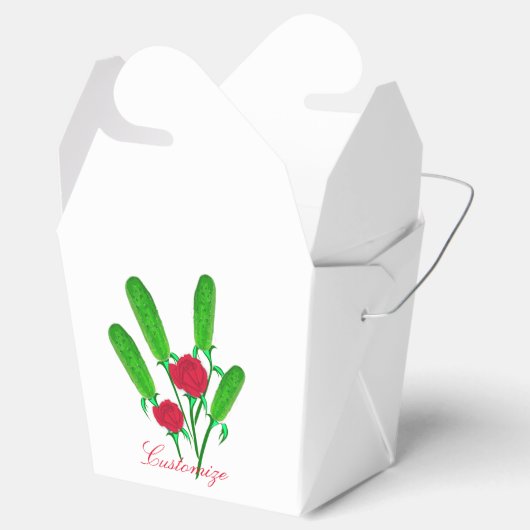 Mooie Pickle Bouquet met Rozen Thunder_Cove Bedankdoosjes (Geopend)