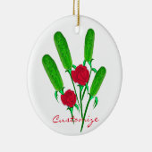 Mooie Pickle Bouquet met Rozen Thunder_Cove Keramisch Ornament (Rechts)