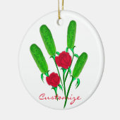 Mooie Pickle Bouquet met Rozen Thunder_Cove Keramisch Ornament (Links)