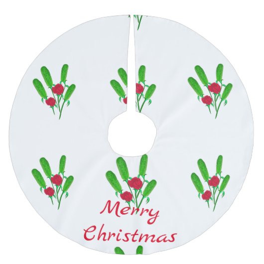 Mooie Pickle Bouquet met Rozen Thunder_Cove Kerstboom Rok (Voorkant)