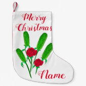 Mooie Pickle Bouquet met Rozen Thunder_Cove Kleine Kerstsok (Voorkant)