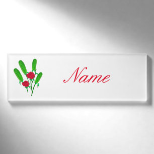 Mooie Pickle Bouquet met Rozen Thunder_Cove Naambadge
